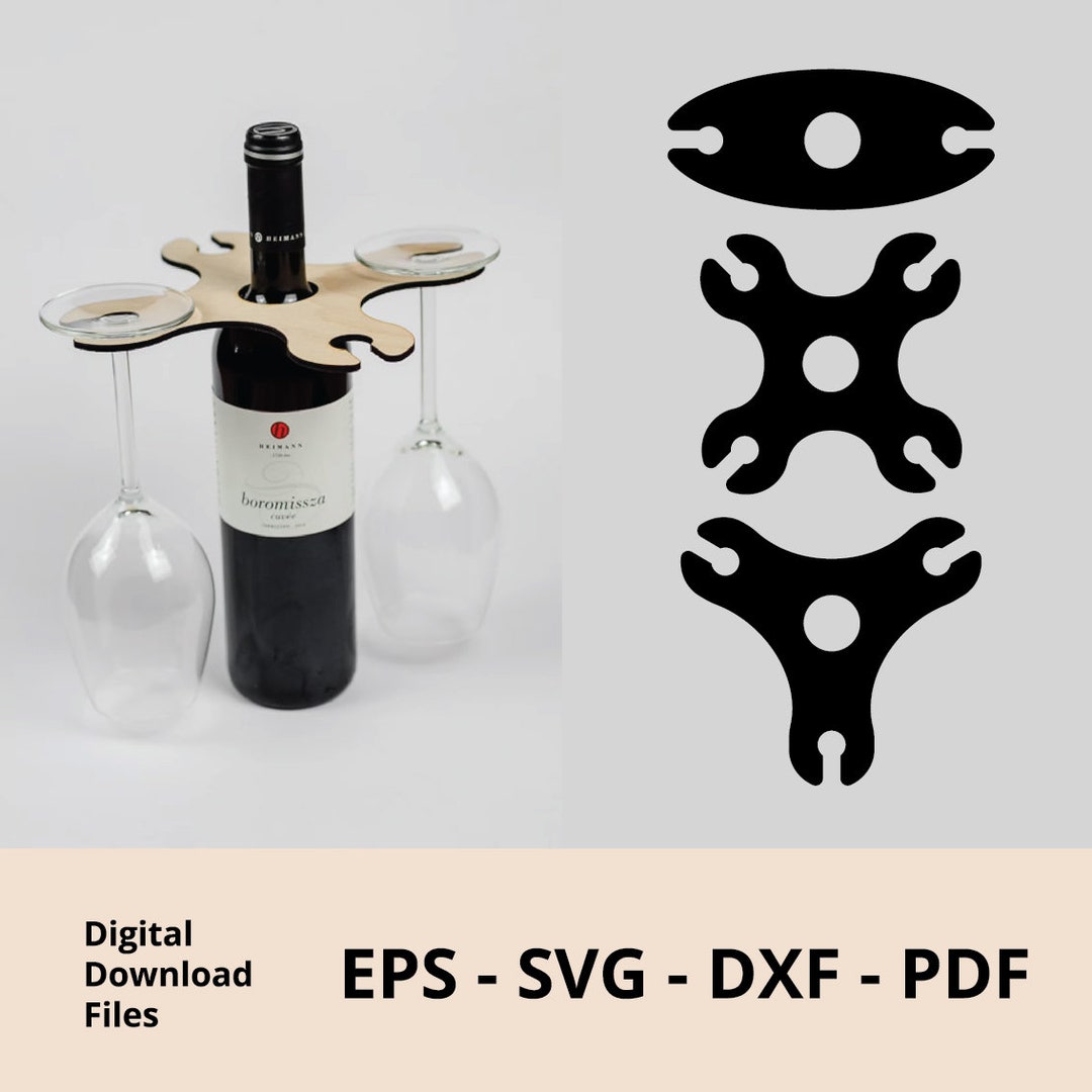 Wine Glass Holder Cut File Wine Butler Svg Laser Etsy Australia