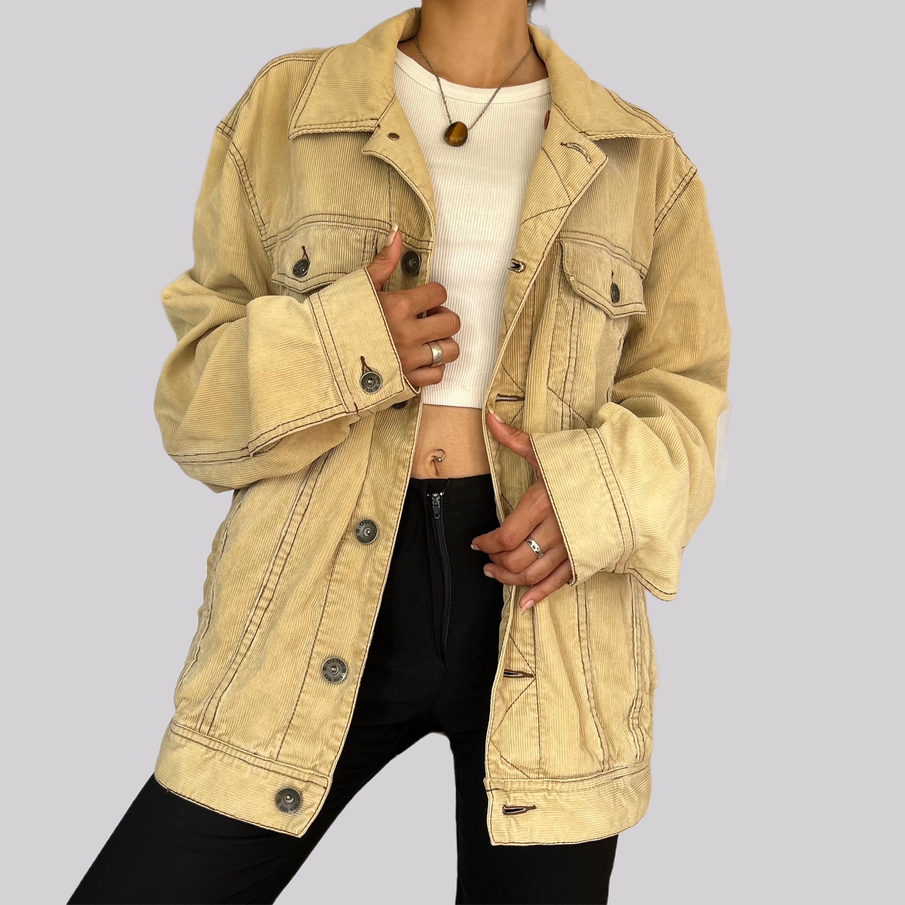 beige corduroy jacket Mens