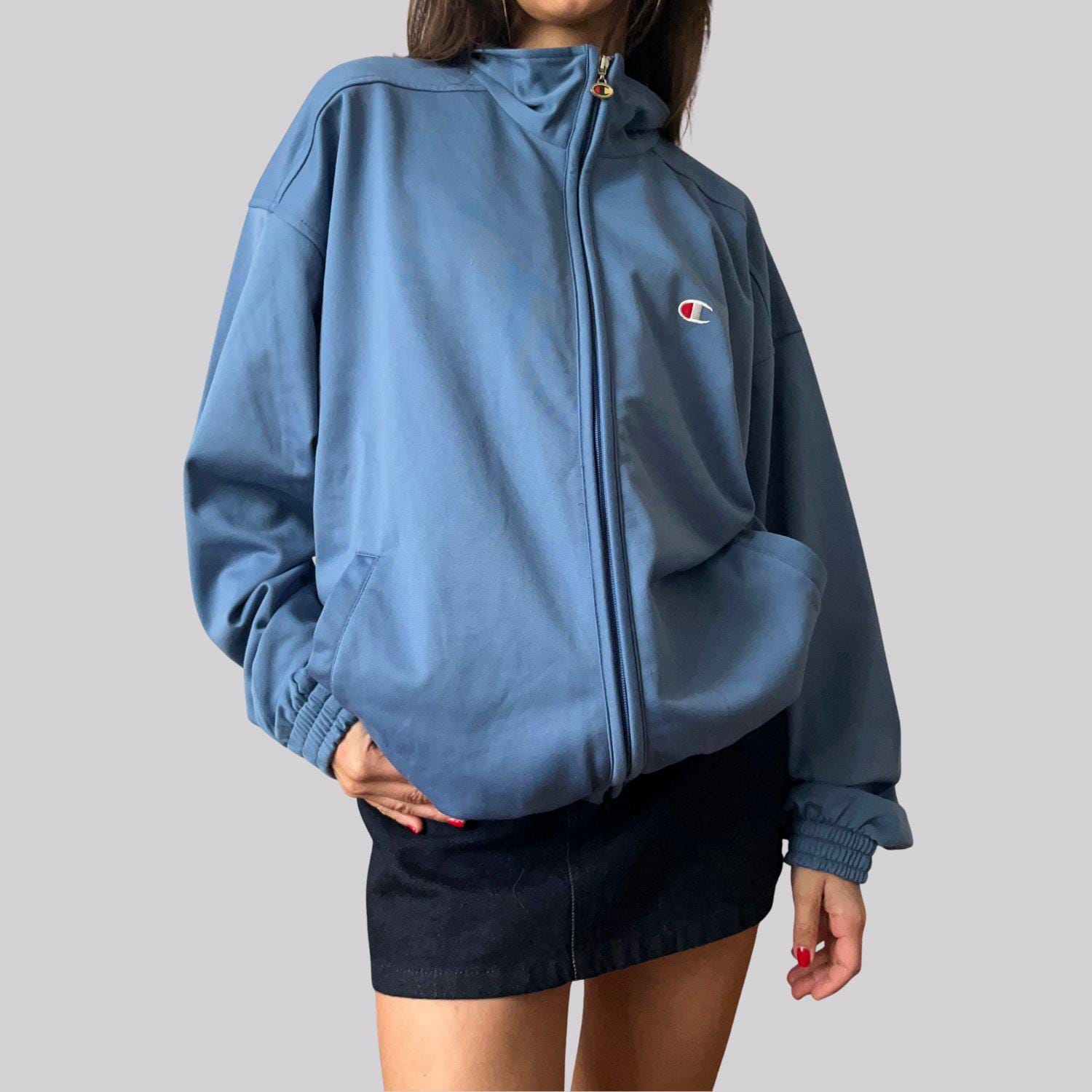 Y2K Champion Vest / Blue / L / Sweat Jacket / Sports Jacket - Etsy