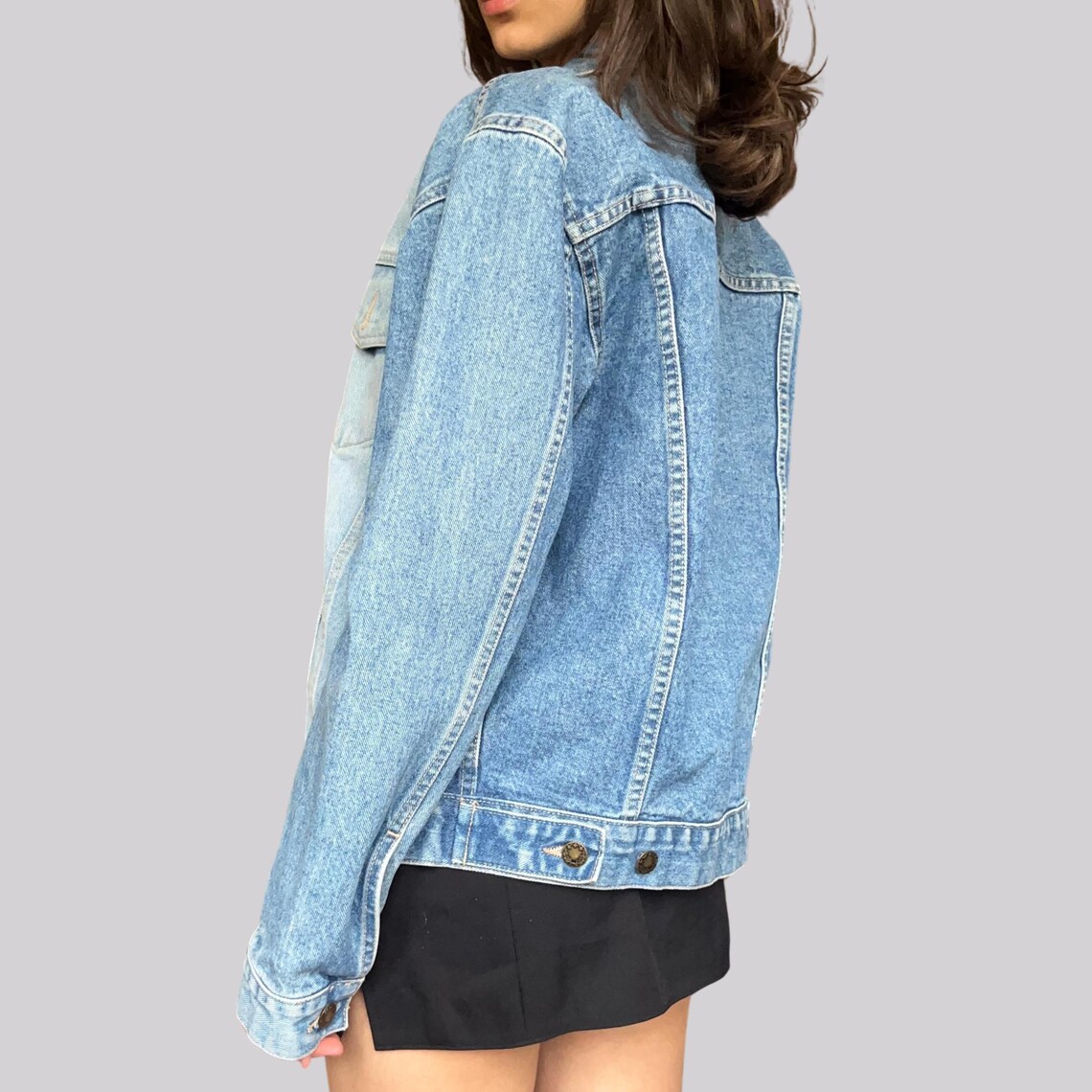Vintage Y2K Jeansjacke / XL / Yokoo / Baumwolle / Denim Hellblau, foto 2 di 5