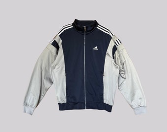 Vintage Y2K Track Jacket Adidas / Dark Blue White / 2000s / Vest / Sweat Jacket / Meter / Sports Jacket / Old School / Retro