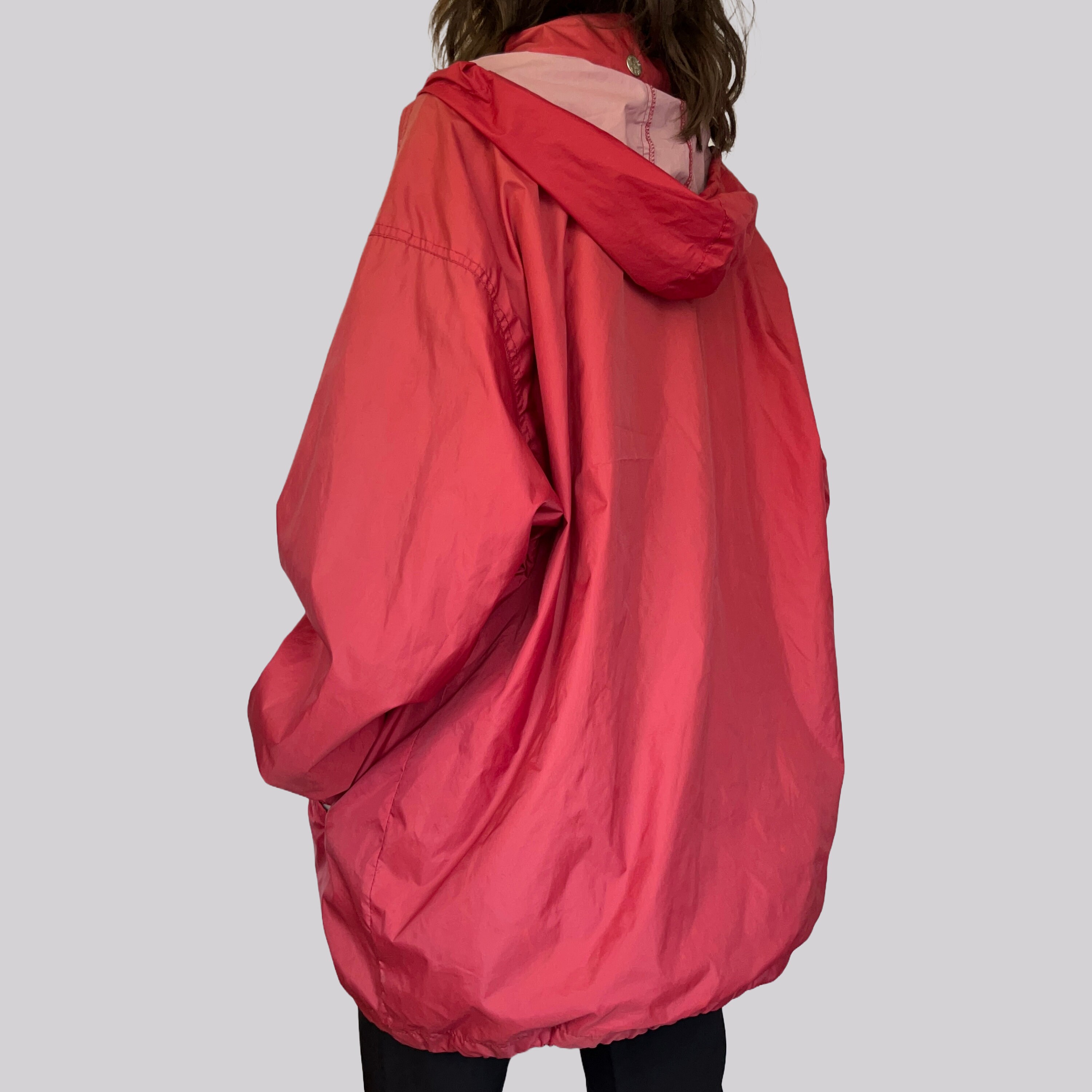 Vintage 90s/ Y2K Windbreaker / Lined / Cosmos / Red / Meter / Hooded ...