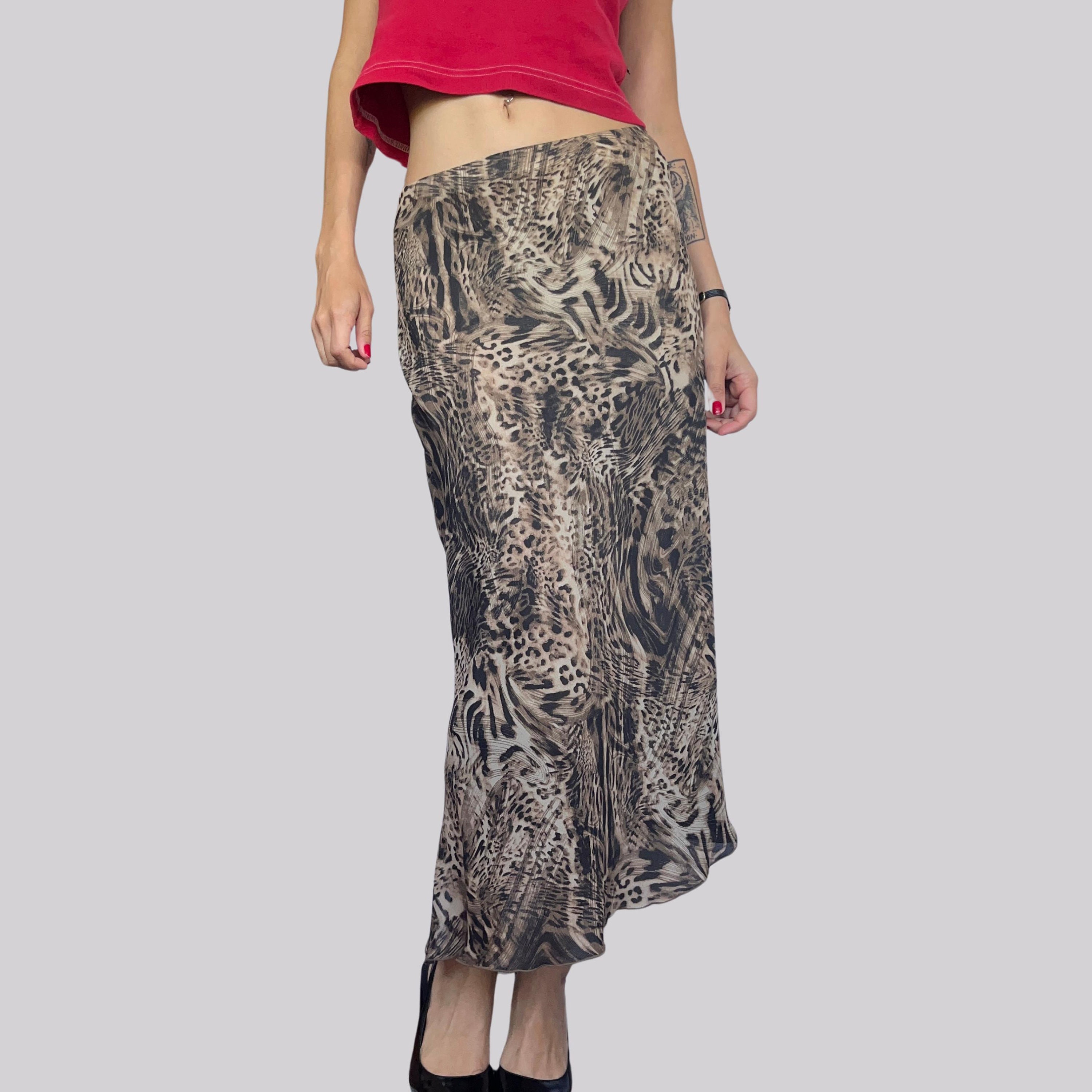 Leopard Midi Skirt Etsy UK