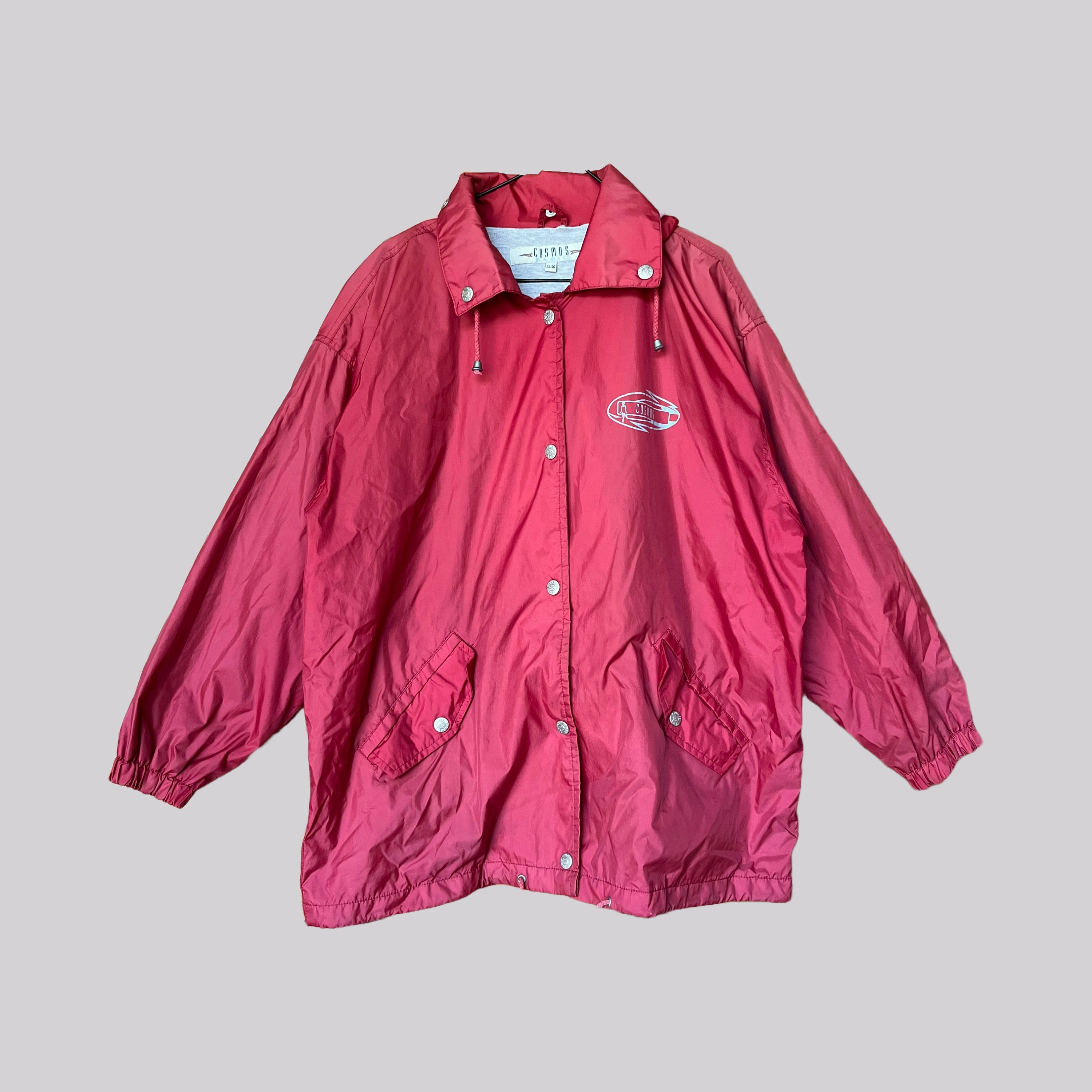 Vintage 90s/ Y2K Windbreaker / Lined / Cosmos / Red / Meter / Hooded ...