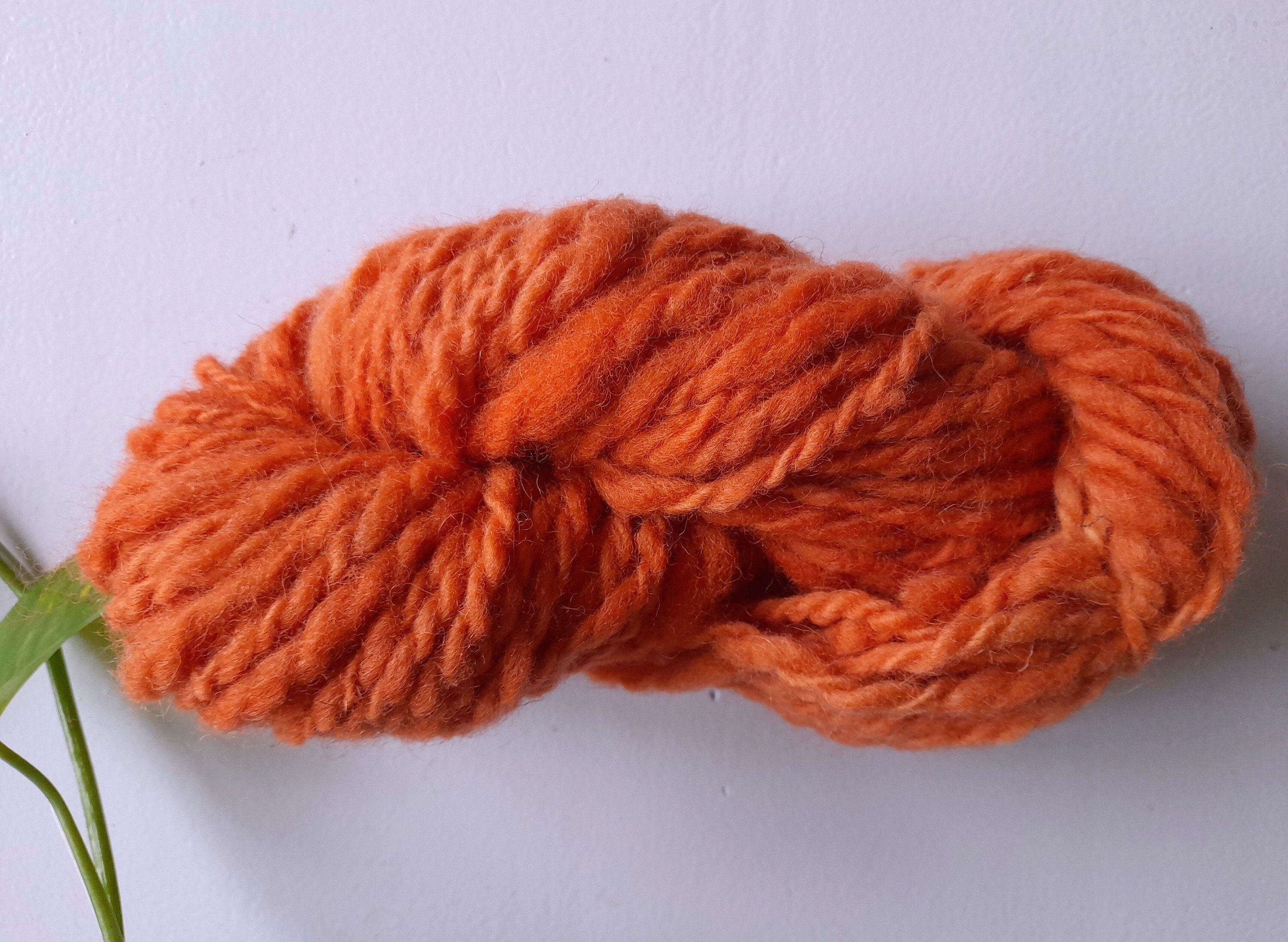 Burnt Orange Yarn, Super Chunky Merino Wool, Yarn for Knitting