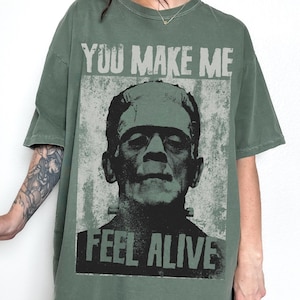 Halloween Shirt Comfort Colors® Vintage Halloween Shirts Summerween Shirt Frankenstein Shirt Halloween Costume Tshirt Retro Halloween