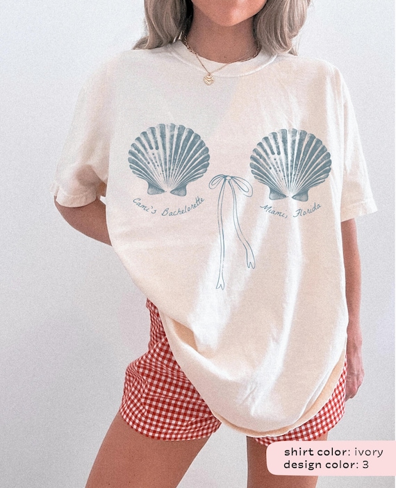 Seashells and Wedding Bells Bachelorette Custom Mermaid Bachelorette Shirt Comfort Colors Last Toast on the Coast Bachelorette Coastal Bach
