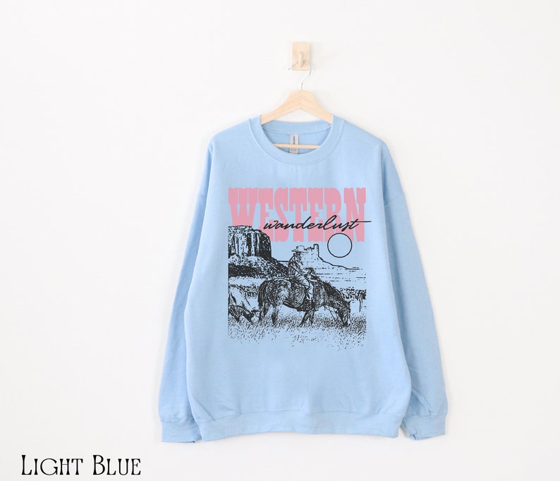 Coolhorse Mustard Western Desert Crewneck Sweatshirt