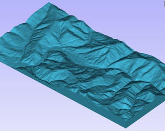 Custom 3D Terrain Map STL for CNC Carving | Personalized Topographic Relief Model | Digital Download