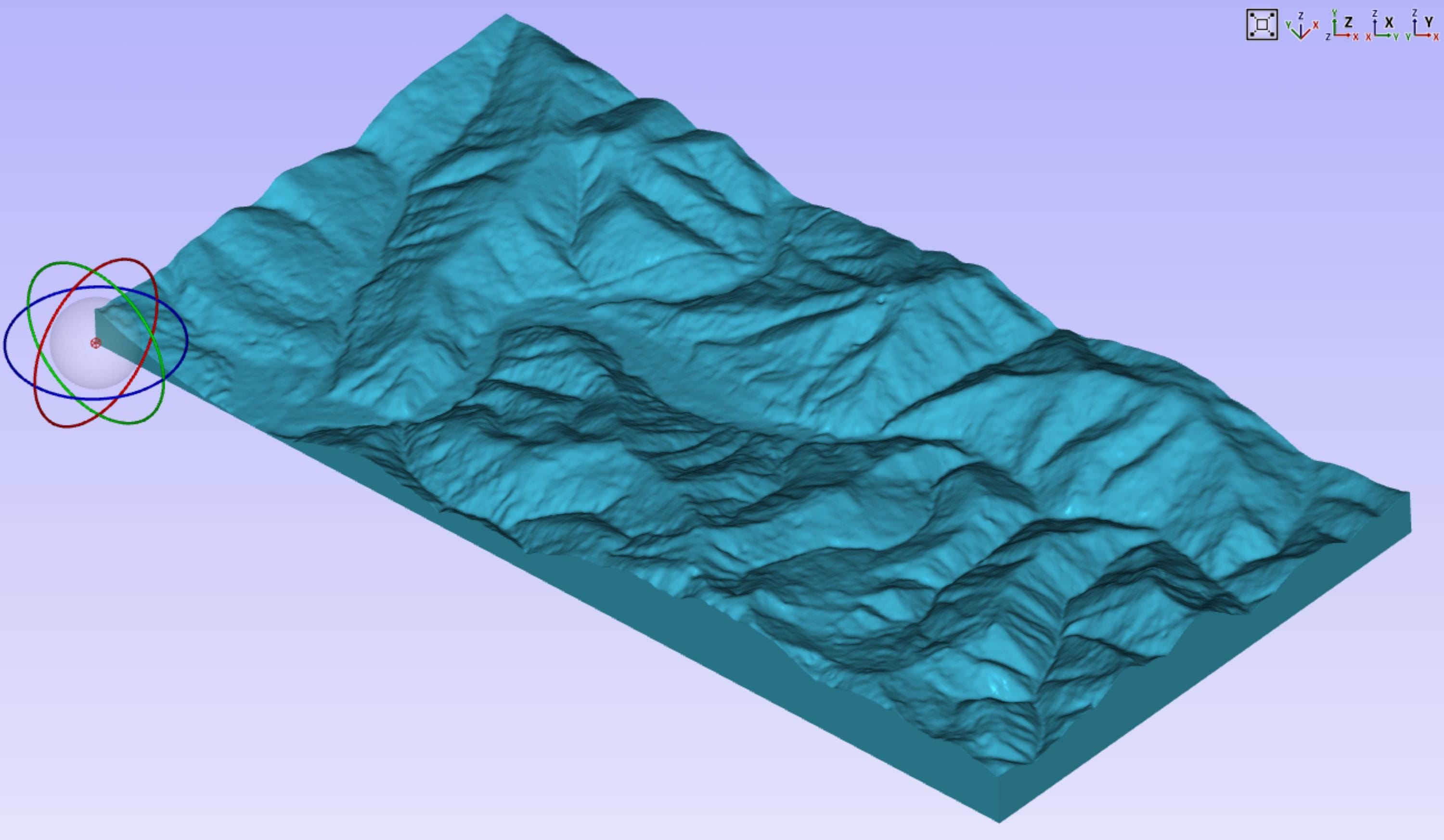 Custom 3D Terrain Map STL for CNC Carving | Personalized Topographic ...
