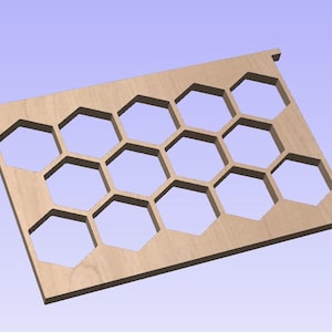 Honeycomb Frame Design for Beekeeping – CNC Digital File for Vectric VCarve Pro (.CRV) – Wooden Hive Insert for Natural Bee Building