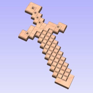 Minecraft Diamond Sword for Kids – CNC Digital File for Vectric (.CRV ...