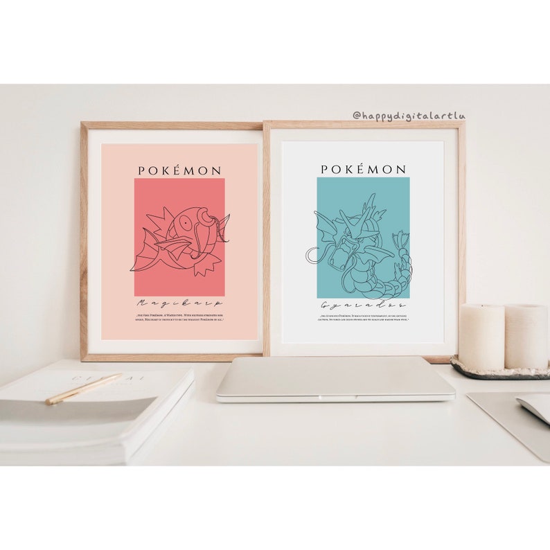 Magikarp Poster - Pokémon First Generation Wall Art, INSTANT DOWNLOAD ...
