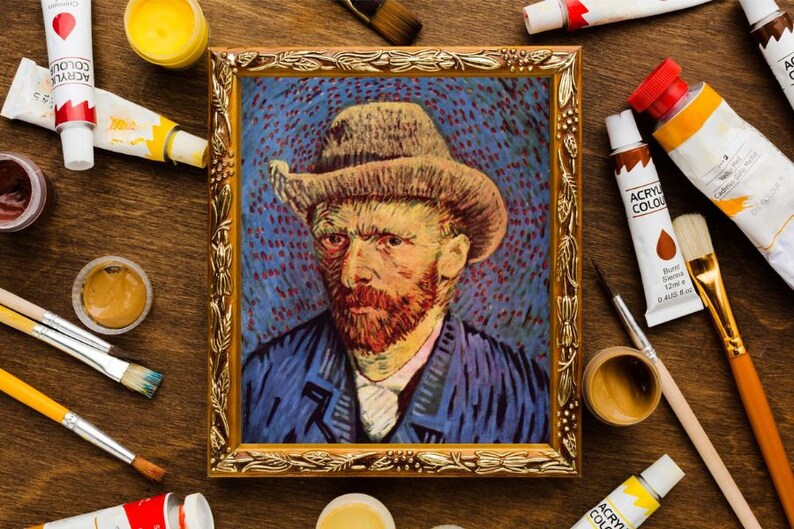 Famous Vincent Van Gogh Printable Self Portrait Art Print. - Etsy