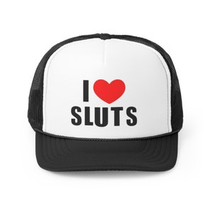 I Love Sl*ts Trucker Hat, Classic Snapback, 2000s era Hat, Sorority Hat, College Party Cap, y2k