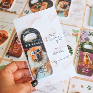 Personalised Dog Photo Magnet| Pet Birthday | Custom Party Favor | Magnet Bottle Opener