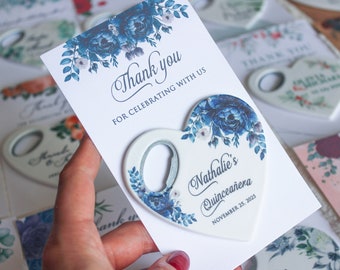 Quinceañera Sweet 16 Magnet Bottle Opener: Personalized Party Favor