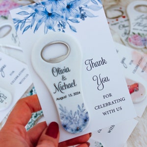 Custom magnet bottle opener, wedding favors for guests