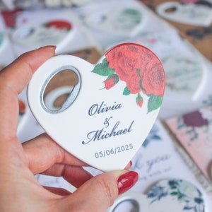 Personalized Magnet Bottle Opener - Ideal Wedding Favor for Guests