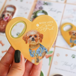 Personalized Dog Birthday Favor, Magnet Bottle Opener, Dog Party, First Birthday