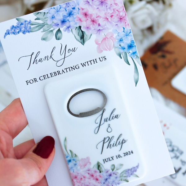 Bridal shower favors for guests, magnet bottle opener party favors