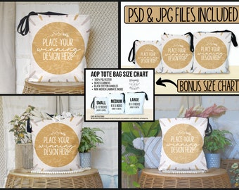 Tote Bag Mockup Bundle Printify AOP Shopping Bag bundles bags grocery mock up mock-up all over print Mock ups smart object PSD JPG Download