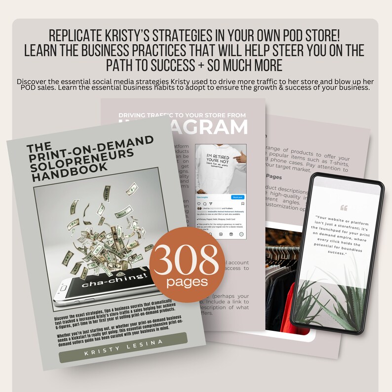 Print on Demand Solopreneurs Handbook: 300+ Page POD Business Guide (Ebook) immagine 2