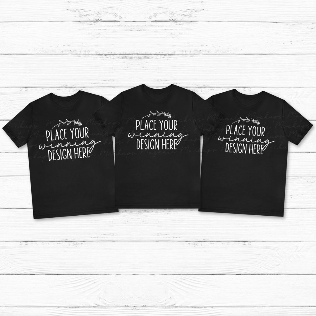 Three 3 Black Shirt Mockup Group Tshirt Mock Up Multiple Black Shirts three-3-black-shirt-mockup-group-tshirt-mock-up-multiple-black-shirts
