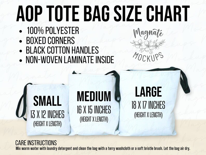 Printify AOP Tote Bag Mockup Bundle: Shopping Bag PSD JPG (Digital Download) image 6