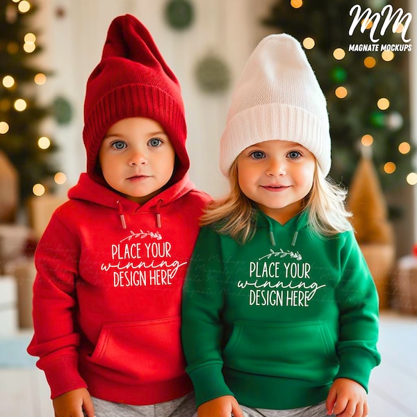 irish green red 2 toddler hoodie mockup Christmas gildan 18500b tshirt Mock-up Children gildan 18500b toddlers Xmas Mock up Jpg Download