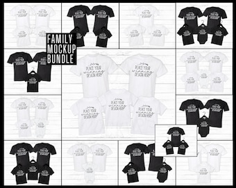 minimalist family mockup bundle evergreen group mock up bundles mom dad baby toddler kids t-shirt bundles bella 3001 mock ups JPG download