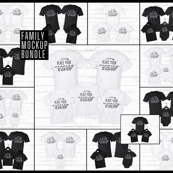 minimalist family mockup bundle evergreen group mock up bundles mom dad baby toddler kids t-shirt bundles bella 3001 mock ups JPG download