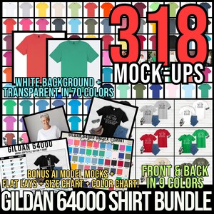 4000+ Mockup MEGA Bundle: AI Model & Flat Lay Gildan Bella Canvas Comfort Colors + much more Mockups (Digital Download) image 14