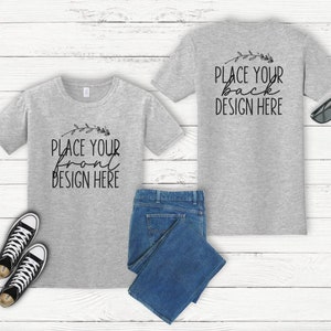 sport grey Gildan 64000 shirt mockup front & back unisex t-shirt Gildan Softstyle shirt mockups Flat Lay blank Mock ups blank AI download