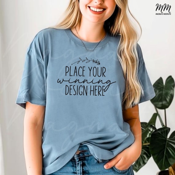Ice Blue 1717 Comfort Colors Shirt Mockup Mens Ice Blue 1717 Mock up Tshirt Mockup Male Ice Blue Comfort Colors T shirt Mock up AI Download Etsy Canada