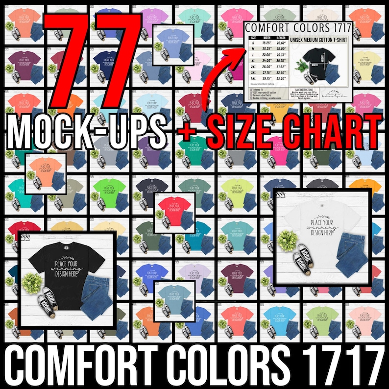 4000+ Mockup MEGA Bundle: AI Model & Flat Lay Gildan Bella Canvas Comfort Colors + much more Mockups (Digital Download) image 15
