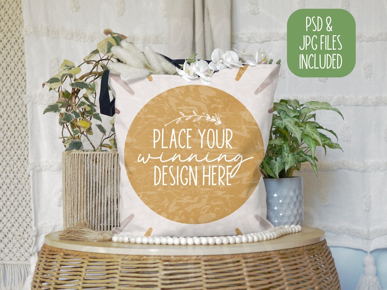 Printify AOP Tote Bag Mockup Bundle: Shopping Bag PSD JPG (Digital Download) image 4