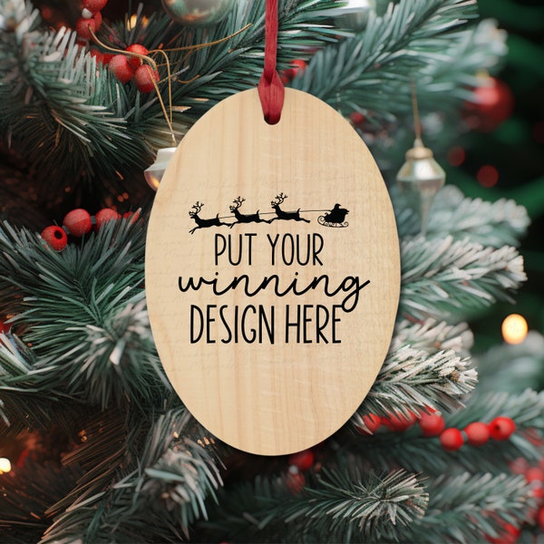 oval wooden ornament mockup Xmas printify mock up ornaments timber stockings Christmas mockups ornament Xmas wood decoration mock up JPG