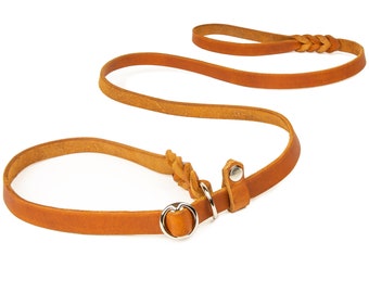 CopcoPet greased leather leash, retriever leash, agility leash, Moxon leash, leather leash, dog leash