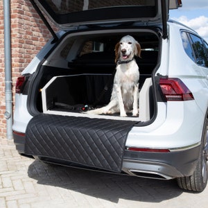 CopcoPet car dog bed two dogs travel bed dog bed trunk trunk bed car seat optionally with buckle system Weiss/Schwarz