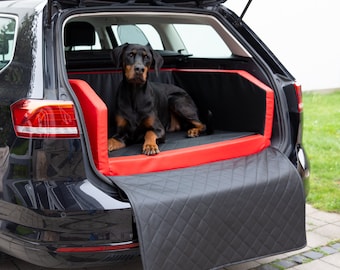 CopcoPet Autohundebett Two Hunde Reisebett Hundebett Kofferraum Kofferraumbett Autositz wahlweise mit Anschnallsystem