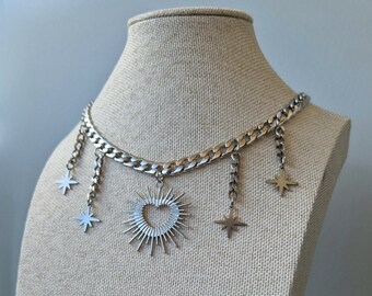 Necklace Heart & Stars