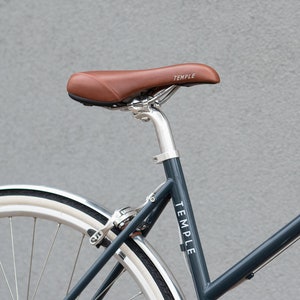 Vegan Leather Bicycle Saddle, Comfortable Waterproof Bike Seat, Eco-Friendly Cycling Accessory. Perfect Gift for Cyclist. image 7