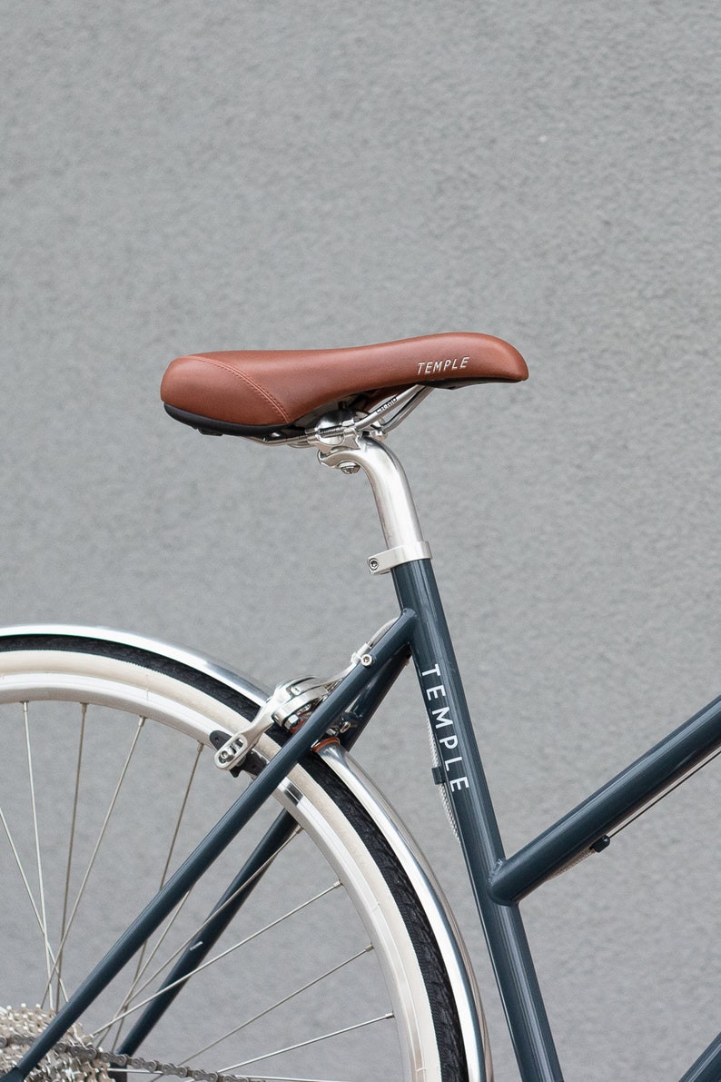 Vegan Leather Bicycle Saddle, Comfortable Waterproof Bike Seat, Eco-Friendly Cycling Accessory. Perfect Gift for Cyclist. image 7