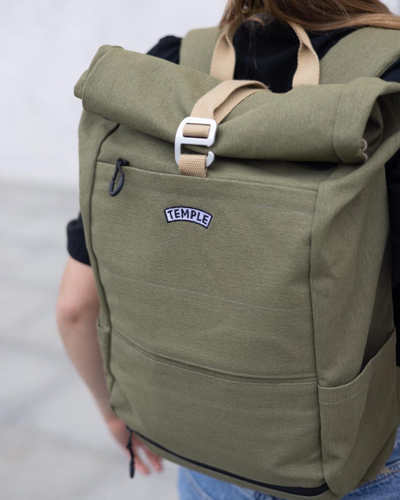 TempleOutdoor Roll-Top Backpack - Thumbnail 3