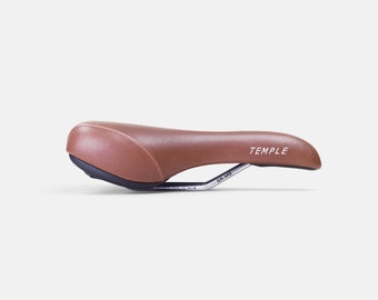 Selle de vélo en cuir végétalien, selle de vélo imperméable confortable, accessoire de vélo respectueux de l'environnement. Cadeau parfait pour cycliste.