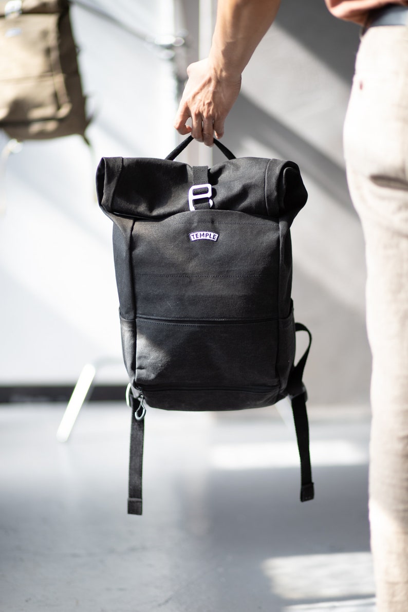 TempleOutdoor Roll-Top Backpack - Thumbnail 2