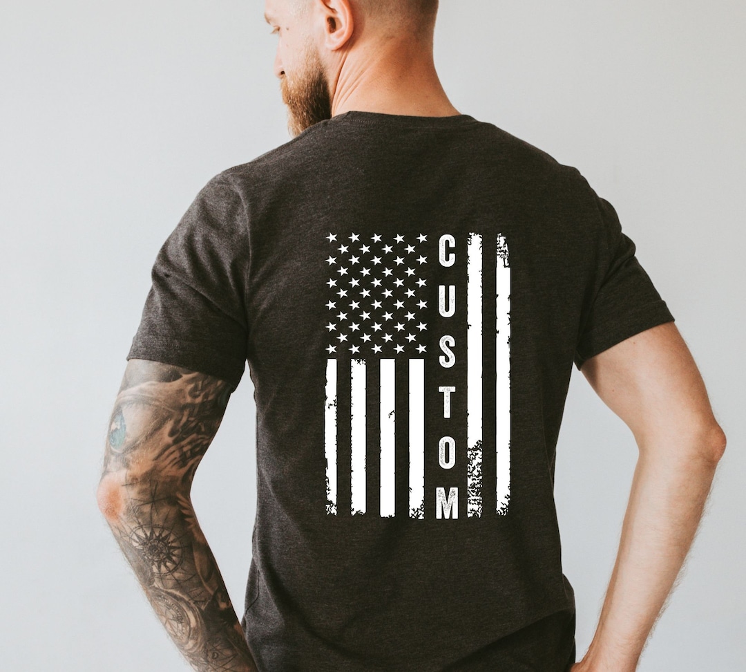 Custom Made Shirt, USA Flag Shirt, Patriotic Personalized Tshirt, Your