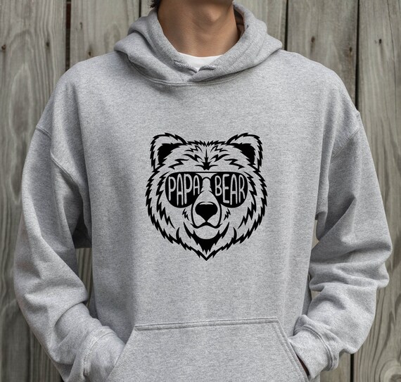 Papa Bear Hoodies Papa Bear Sweatshirt Gift for Dad Hoodies Cool