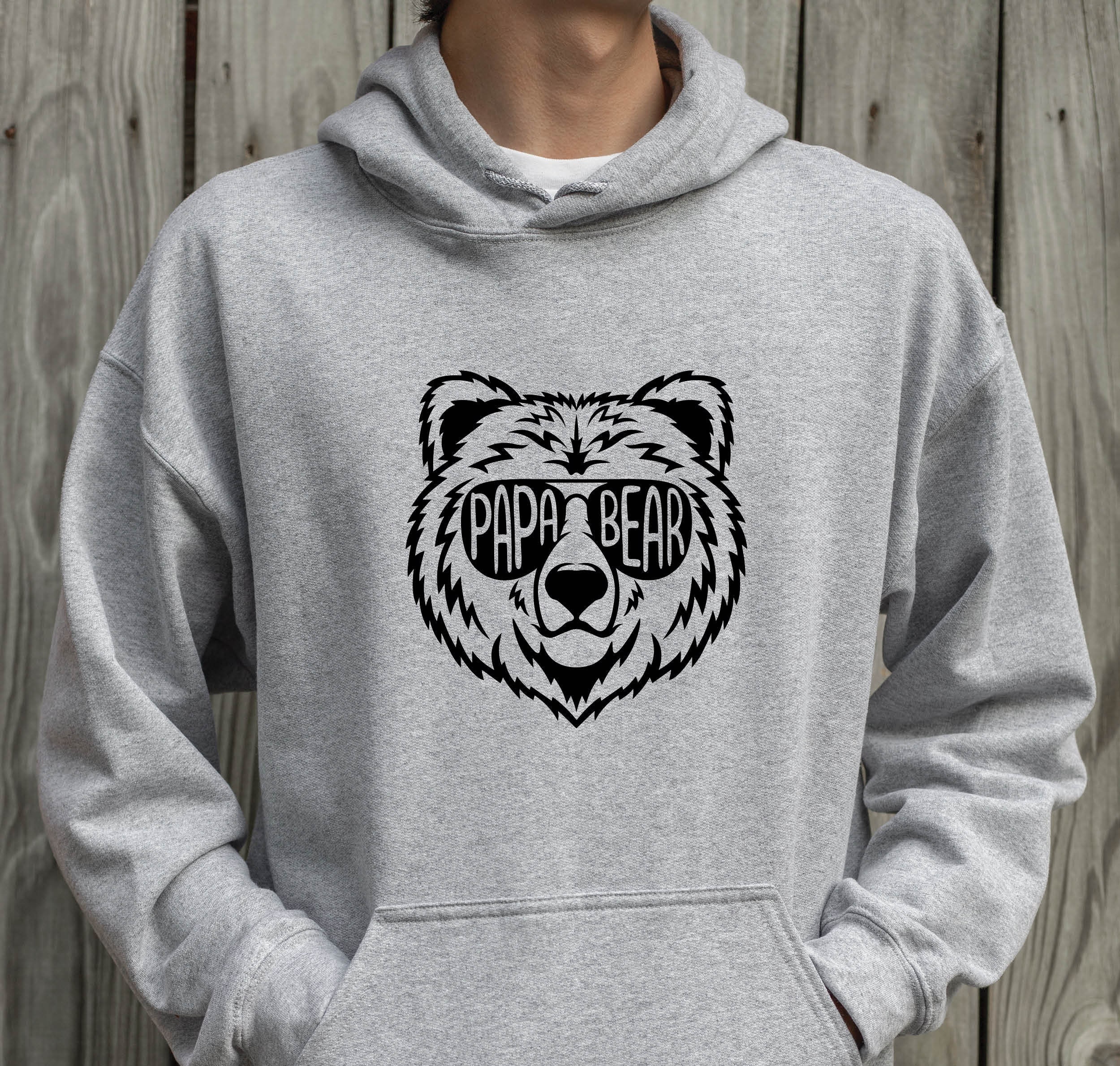 Papa Bear Hoodies Papa Bear Sweatshirt Gift for Dad Hoodies Cool